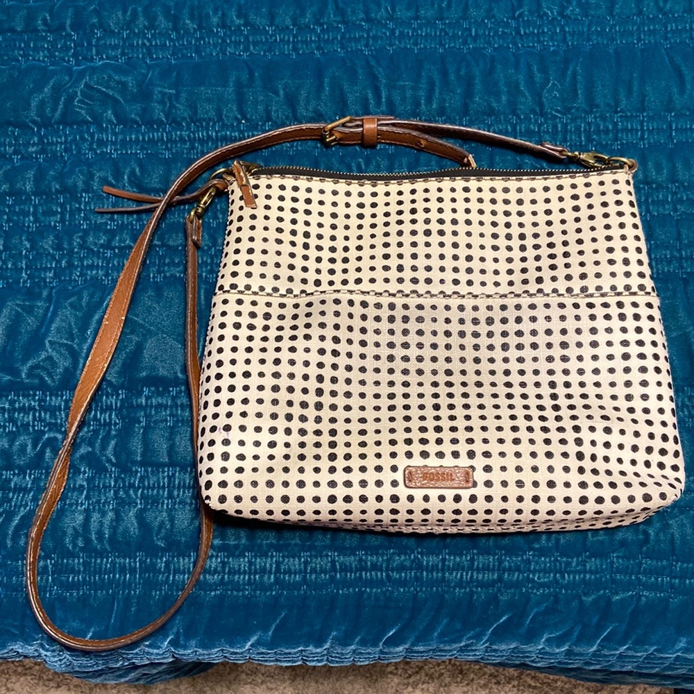 FOSSIL dotted crossbody purse
